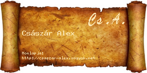 Császár Alex névjegykártya